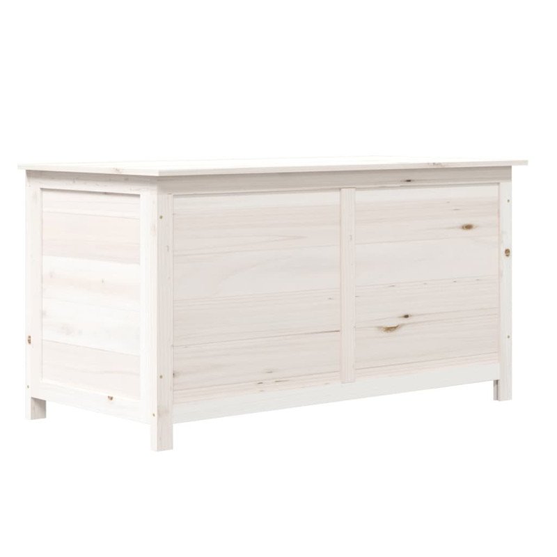 vidaXL Vonkajší box na vankúše biely 100x50x56 cm jedľový masív