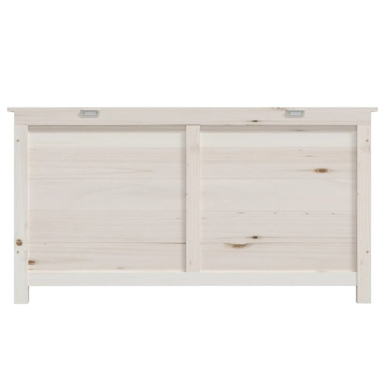 vidaXL Vonkajší box na vankúše biely 100x50x56 cm jedľový masív
