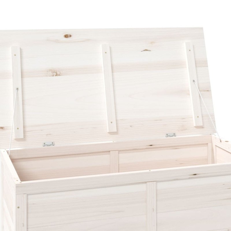 vidaXL Vonkajší box na vankúše biely 100x50x56 cm jedľový masív