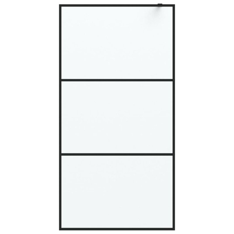 vidaXL Sprchová zástena čierna 100x195 cm matné ESG sklo