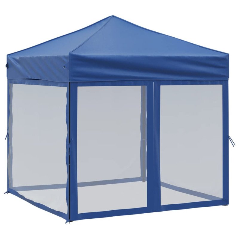 vidaXL Skladací párty stan s bočnicami modrý 2x2 m