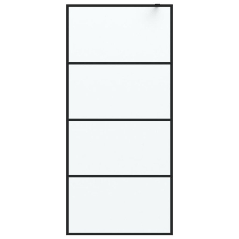 vidaXL Sprchová zástena čierna 90x195 cm matné ESG sklo