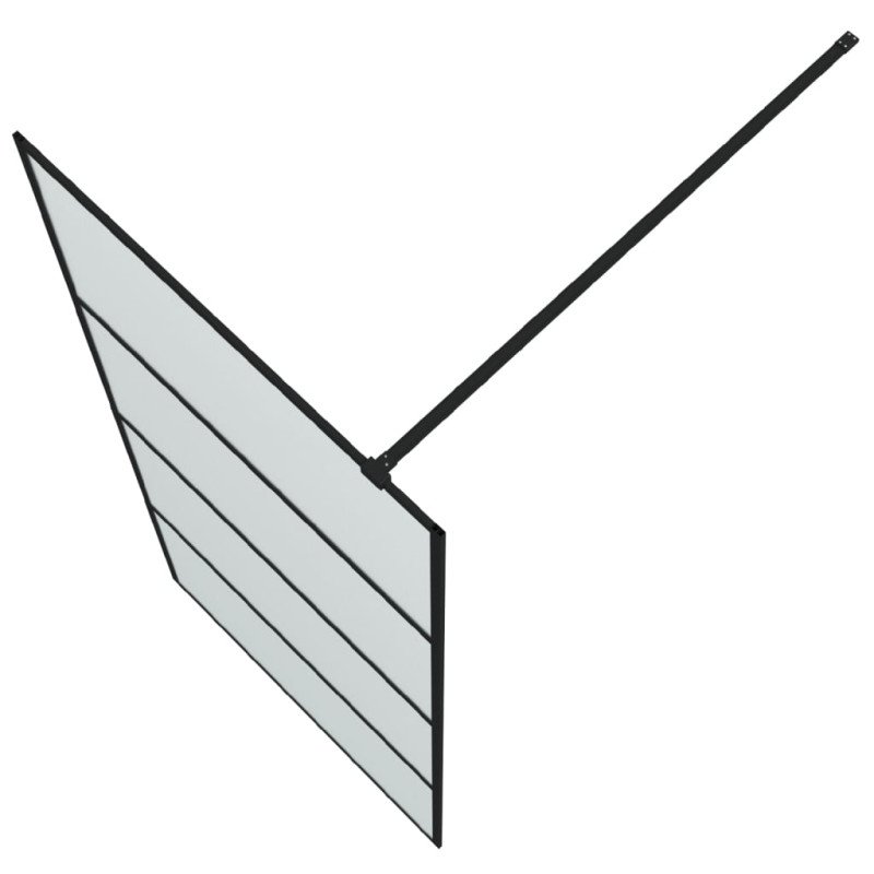vidaXL Sprchová zástena čierna 90x195 cm matné ESG sklo