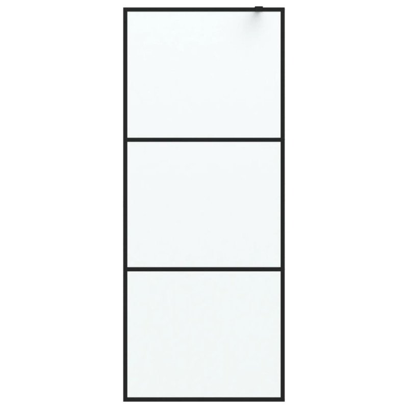 vidaXL Sprchová zástena čierna 80x195 cm matné ESG sklo