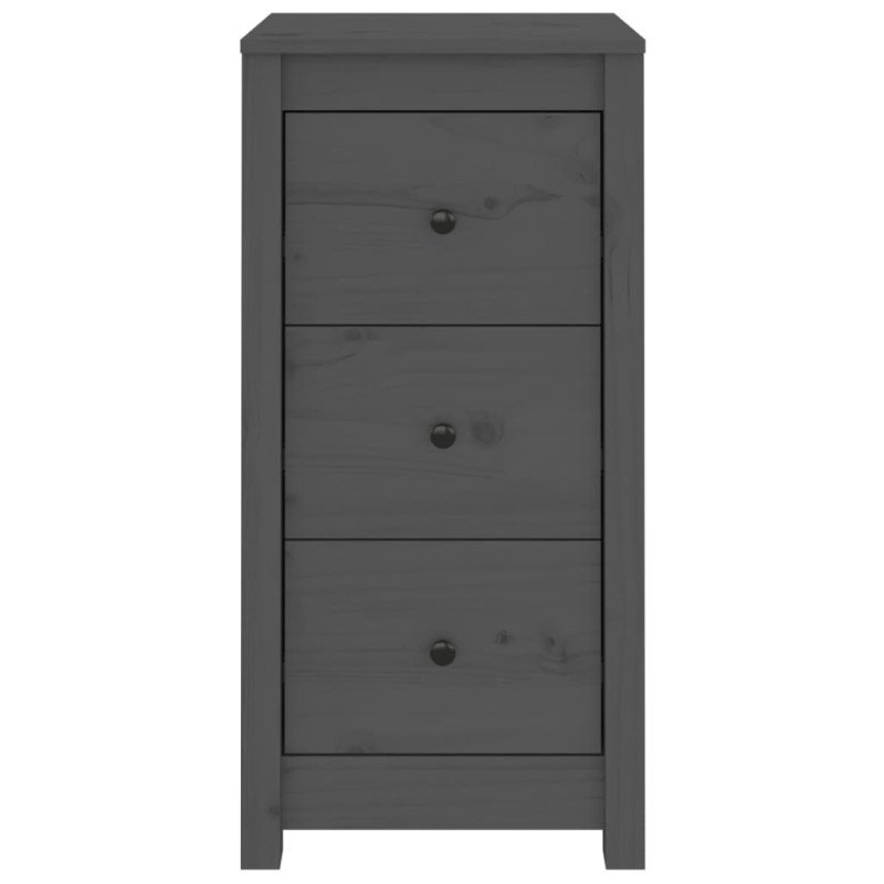 vidaXL Komoda sivá 40x35x80 cm borovicový masív
