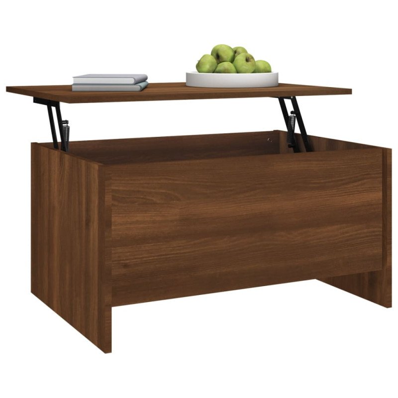 vidaXL Konferenčný stolík hnedý dub 80x55,5x41,5 cm spracované drevo
