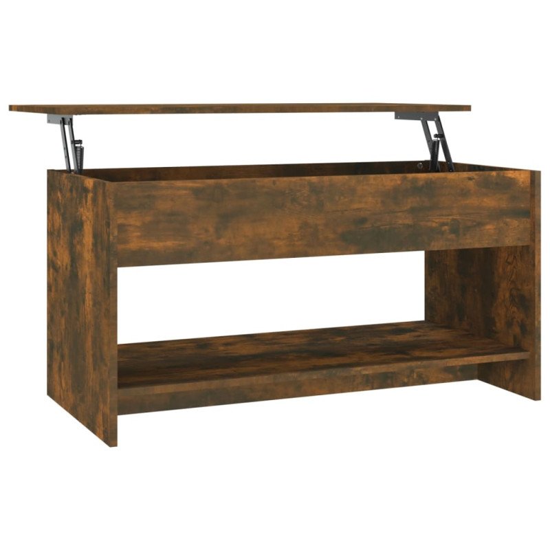 vidaXL Konferenčný stolík dymový dub 102x50x52,5 cm spracované drevo