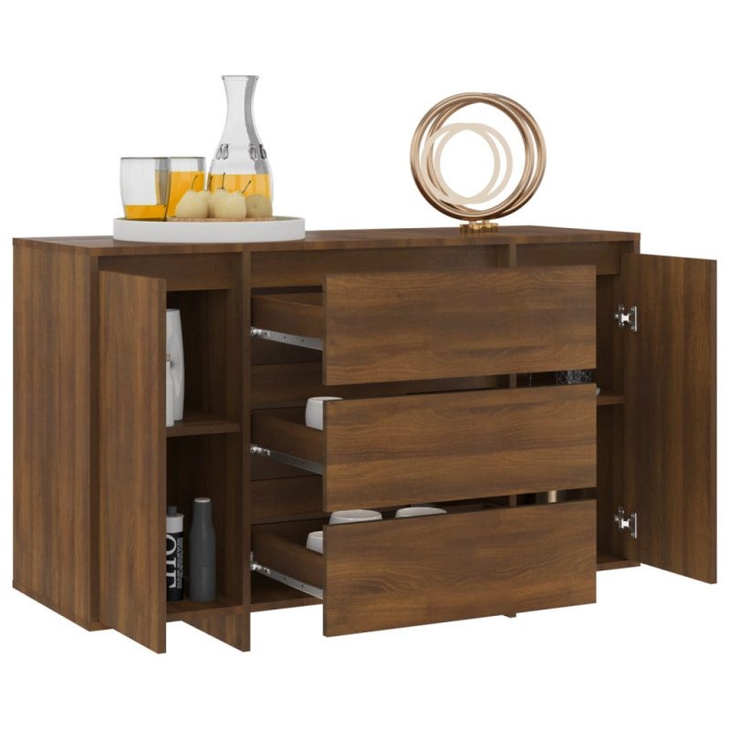 vidaXL Komoda s 3 zásuvkami hnedý dub 120x41x75 cm drevotrieska