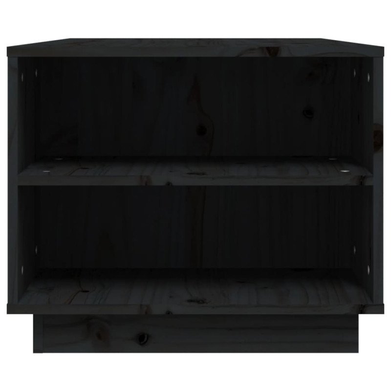 vidaXL Konferenčný stolík čierny 90x49x40,5 cm borovicový masív