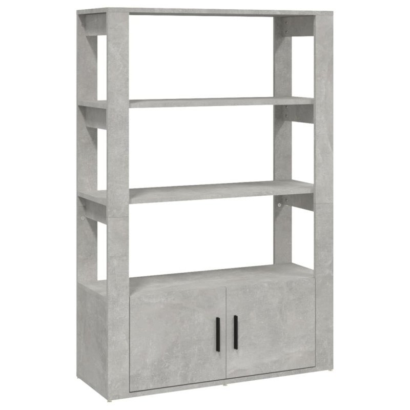 vidaXL Komoda betónovo sivá 80x30x119,5 cm spracované drevo