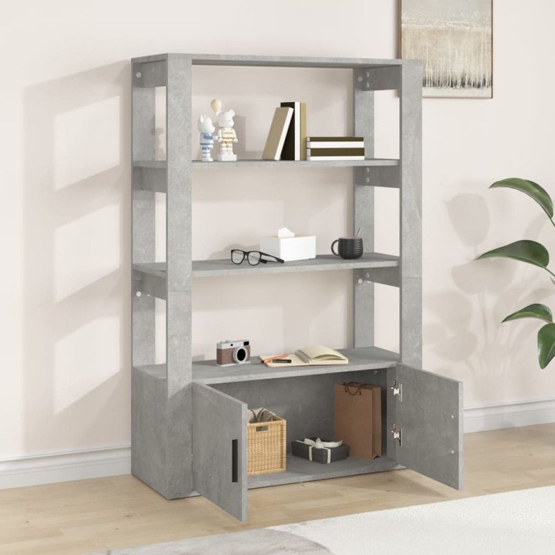 vidaXL Komoda betónovo sivá 80x30x119,5 cm spracované drevo
