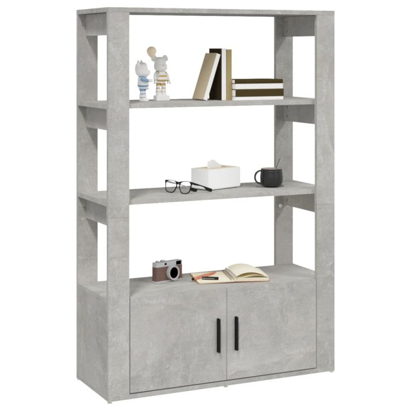 vidaXL Komoda betónovo sivá 80x30x119,5 cm spracované drevo