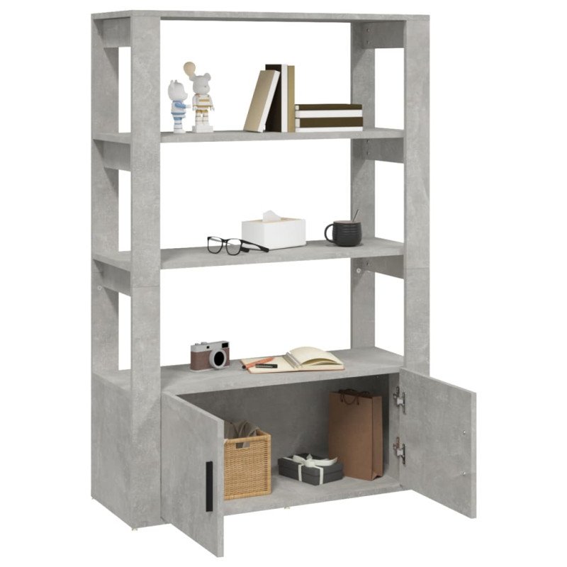 vidaXL Komoda betónovo sivá 80x30x119,5 cm spracované drevo