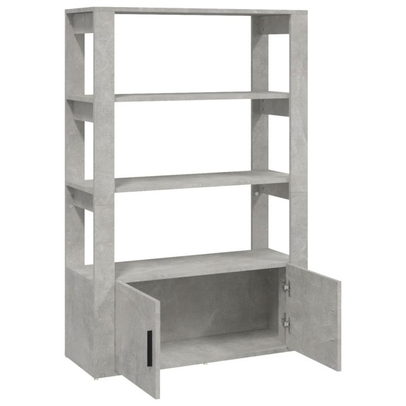 vidaXL Komoda betónovo sivá 80x30x119,5 cm spracované drevo