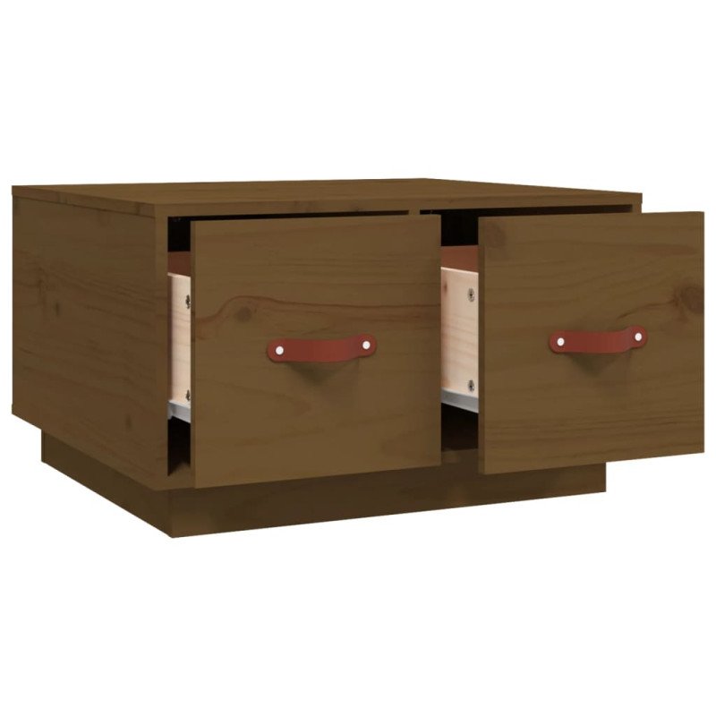 vidaXL Konferenčný stolík medovo-hnedý 60x53x35 cm borovicový masív