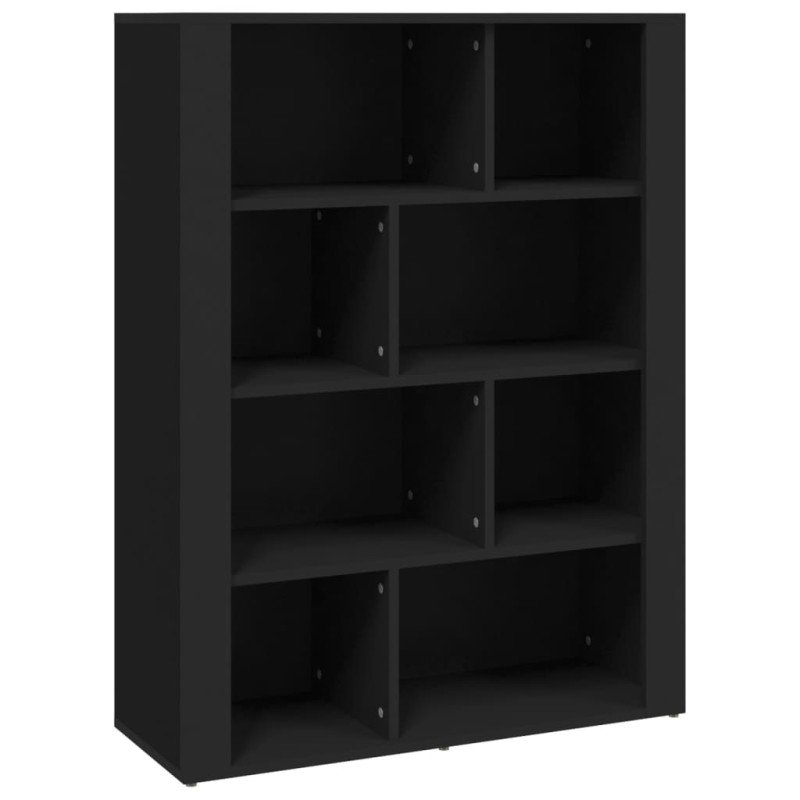 vidaXL Komoda čierna 80x30x106 cm spracované drevo