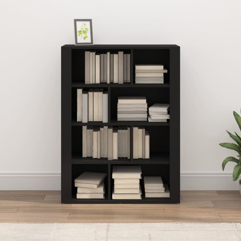 vidaXL Komoda čierna 80x30x106 cm spracované drevo