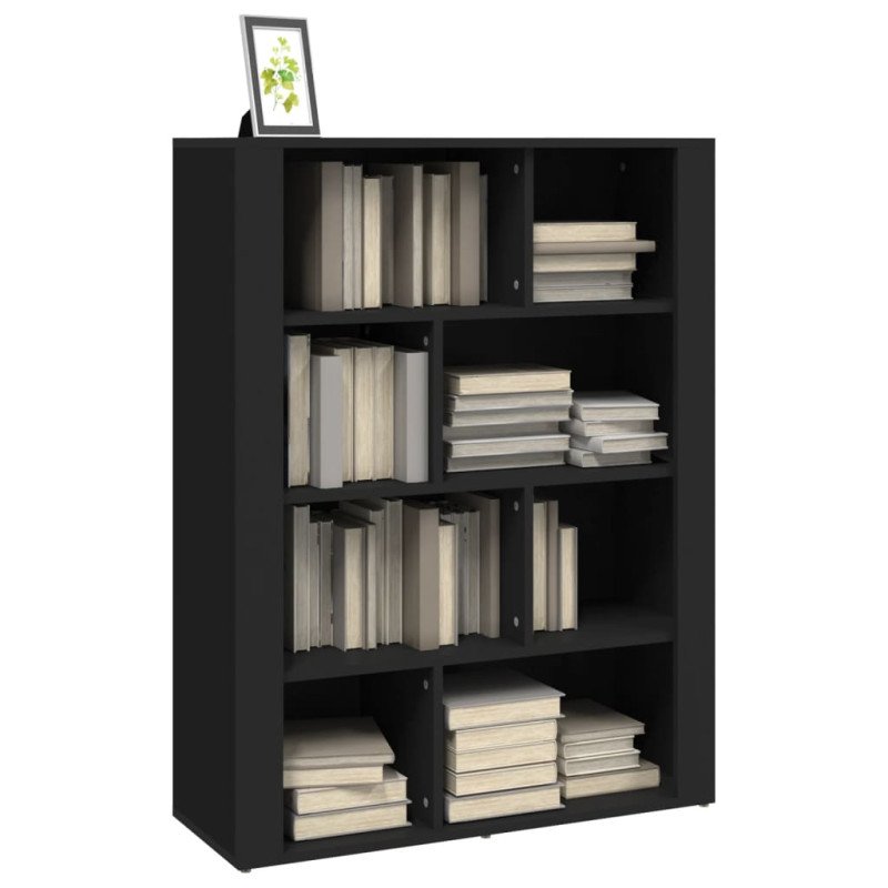 vidaXL Komoda čierna 80x30x106 cm spracované drevo