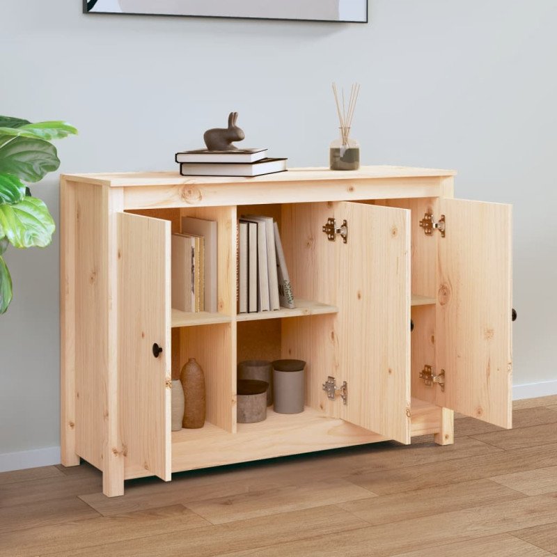 vidaXL Komoda 100x35x74 cm borovicový masív