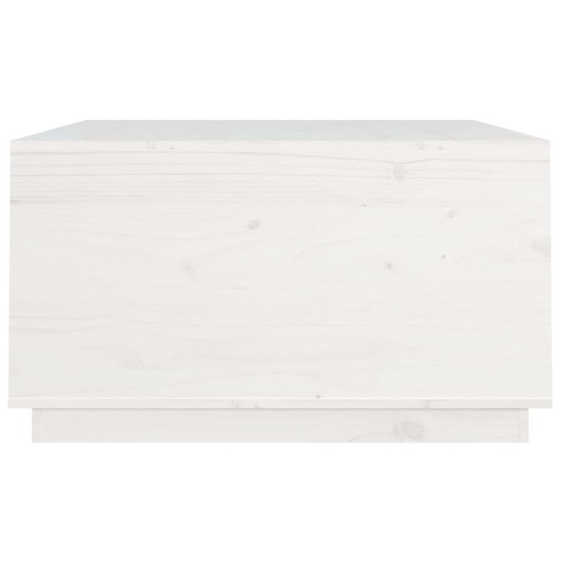 vidaXL Konferenčný stolík biely 80x80x45 cm borovicový masív