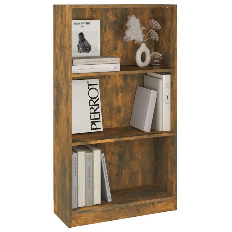 vidaXL Knižnica dymový dub 60x24x109 cm spracované drevo