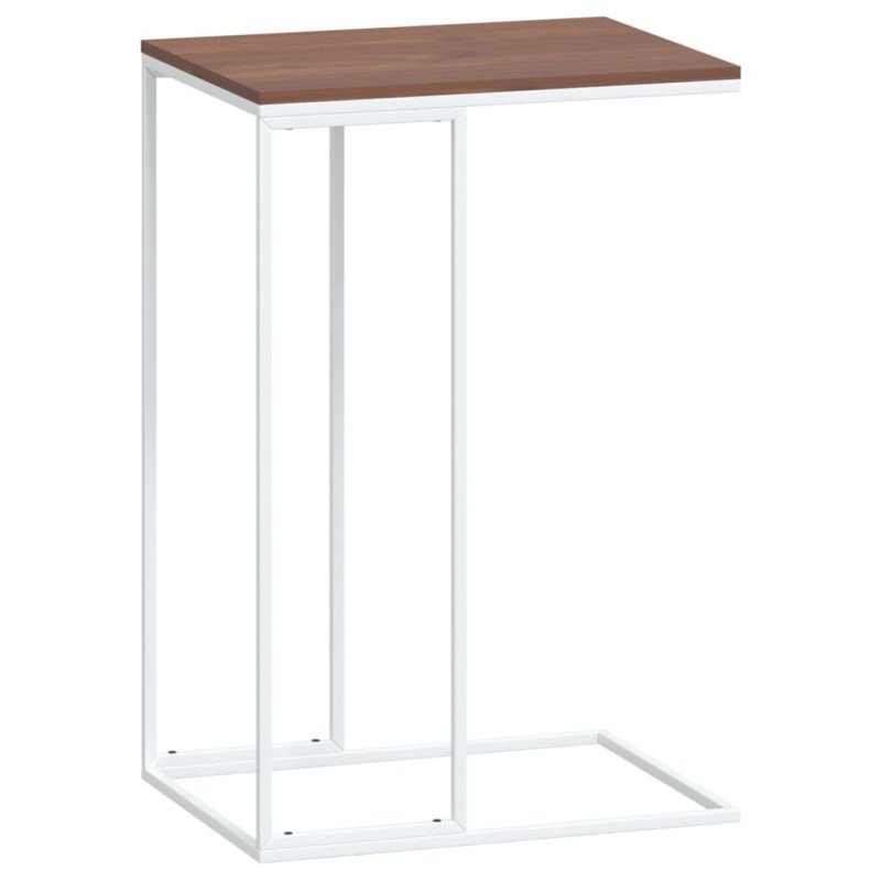 vidaXL Príručný stolík biely 40x30x59 cm spracované drevo