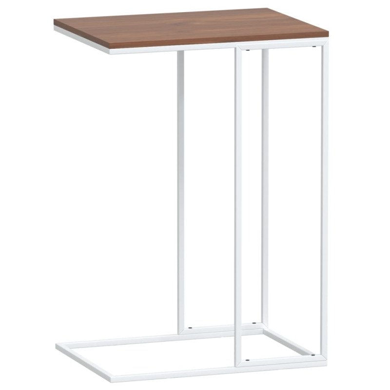 vidaXL Príručný stolík biely 40x30x59 cm spracované drevo