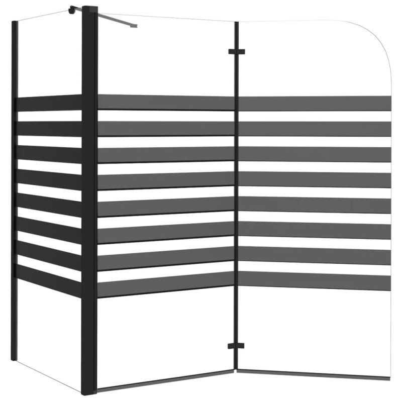 vidaXL Pruhovaná vaňová zástena 120x68x130 cm, tvrdené sklo