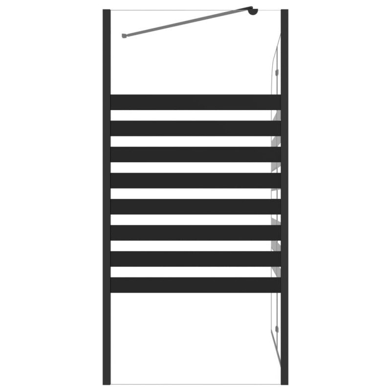 vidaXL Pruhovaná vaňová zástena 120x68x130 cm, tvrdené sklo