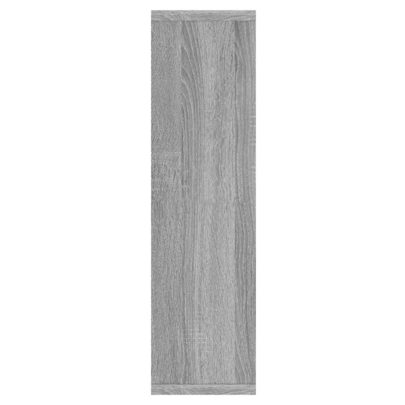 vidaXL Zrkadlová skrinka s LED sivý dub sonoma 76x15x55 cm