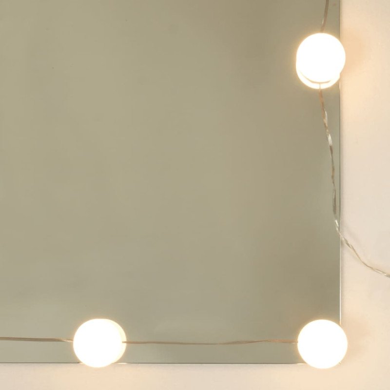 vidaXL Zrkadlová skrinka s LED sivý dub sonoma 76x15x55 cm