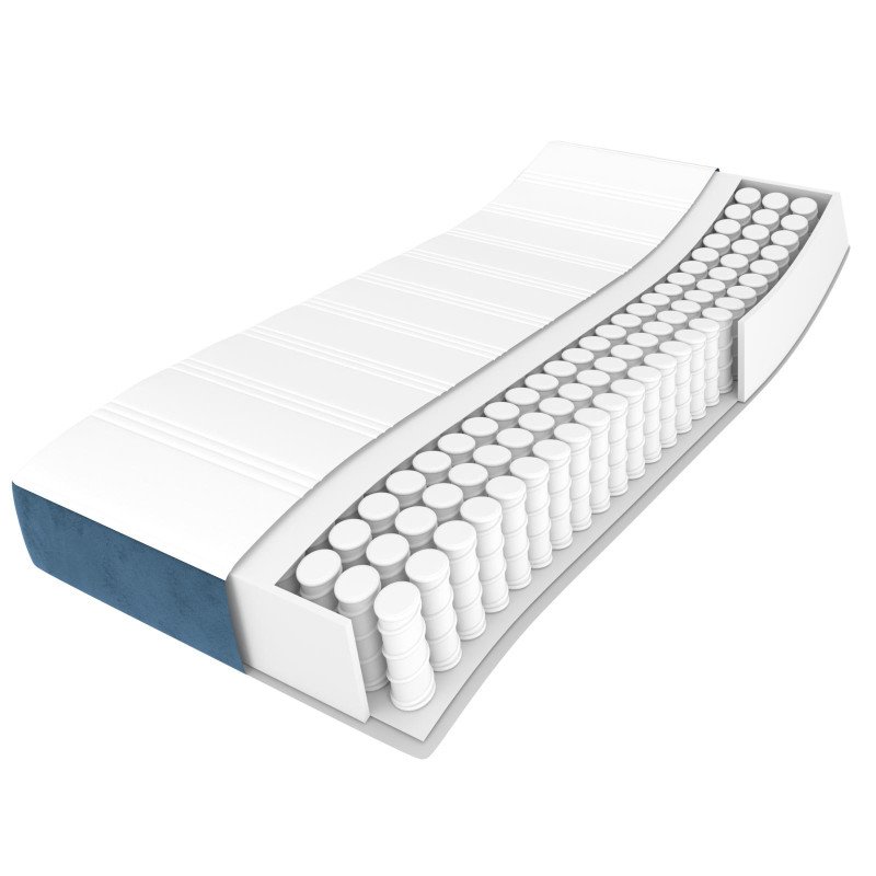 vidaXL Matrac s taštičkovými pružinami tmavomodrý 80x200x20 cm zamat