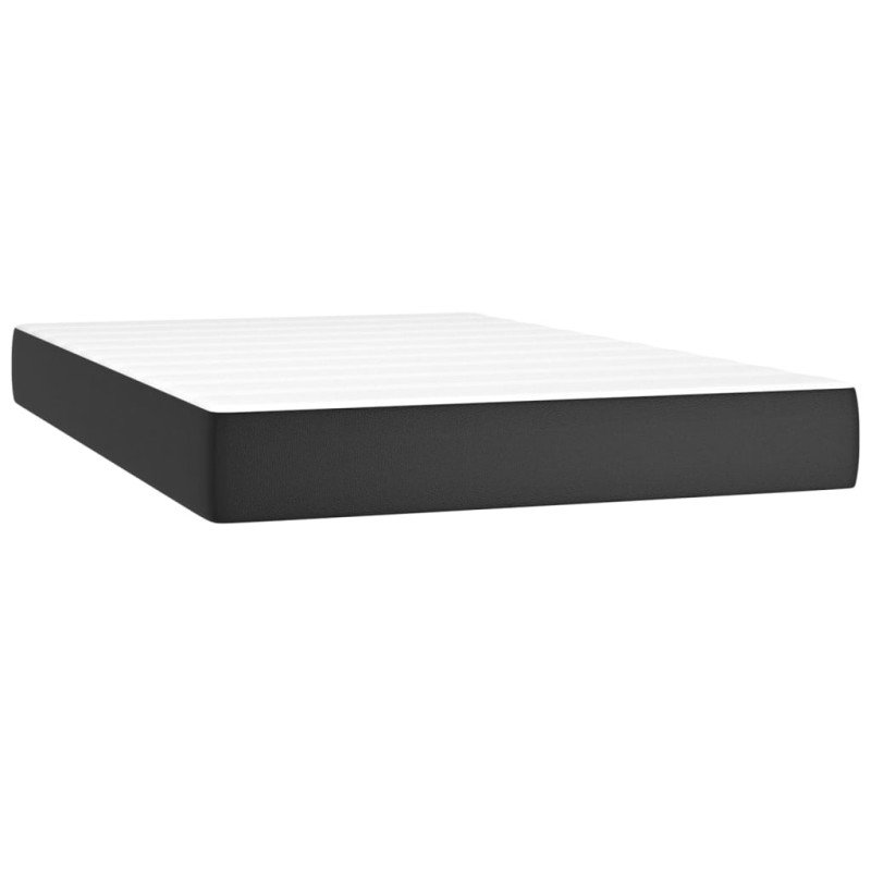 vidaXL Matrac s taštičkovými pružinami čierny 120x200x20 cm umelá koža
