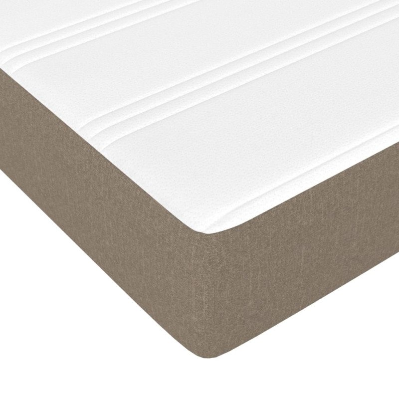 vidaXL Matrac s taštičkovými pružinami sivohnedý 80x200x20 cm látka