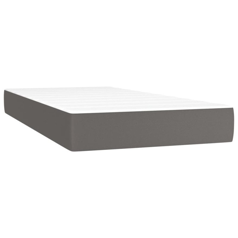 vidaXL Matrac s taštičkovými pružinami sivý 80x200x20 cm látka