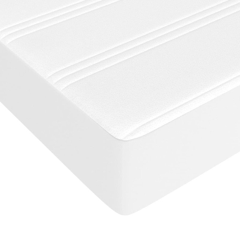 vidaXL Matrac s taštičkovými pružinami biely 140x190x20 cm umelá koža