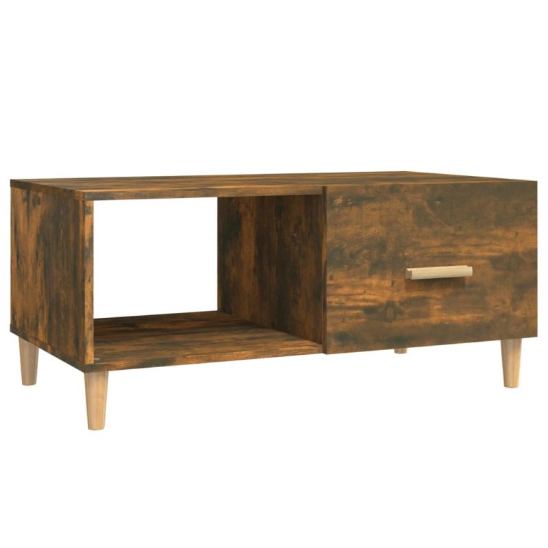 vidaXL Konferenčný stolík dymový dub 89,5x50x40 cm spracované drevo