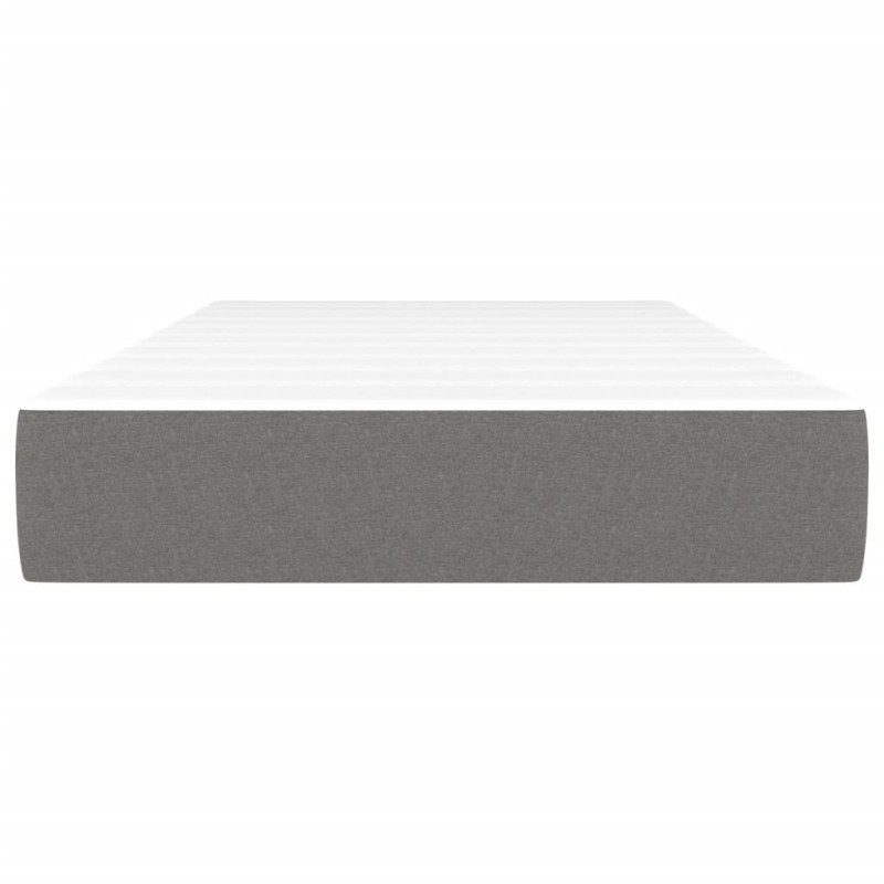vidaXL Matrac s taštičkovými pružinami tmavosivý 90x200x20 cm látka