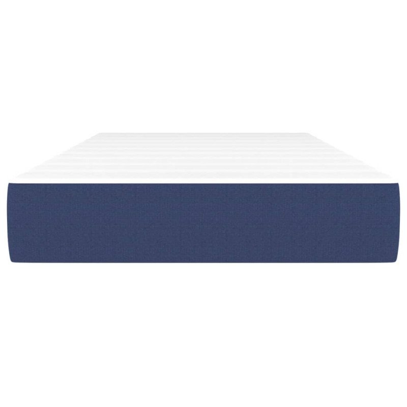 vidaXL Matrac s taštičkovými pružinami modrý 90x200x20 cm látka