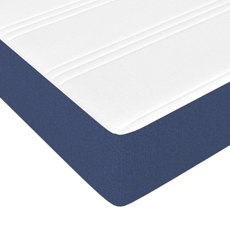 vidaXL Matrac s taštičkovými pružinami modrý 90x200x20 cm látka