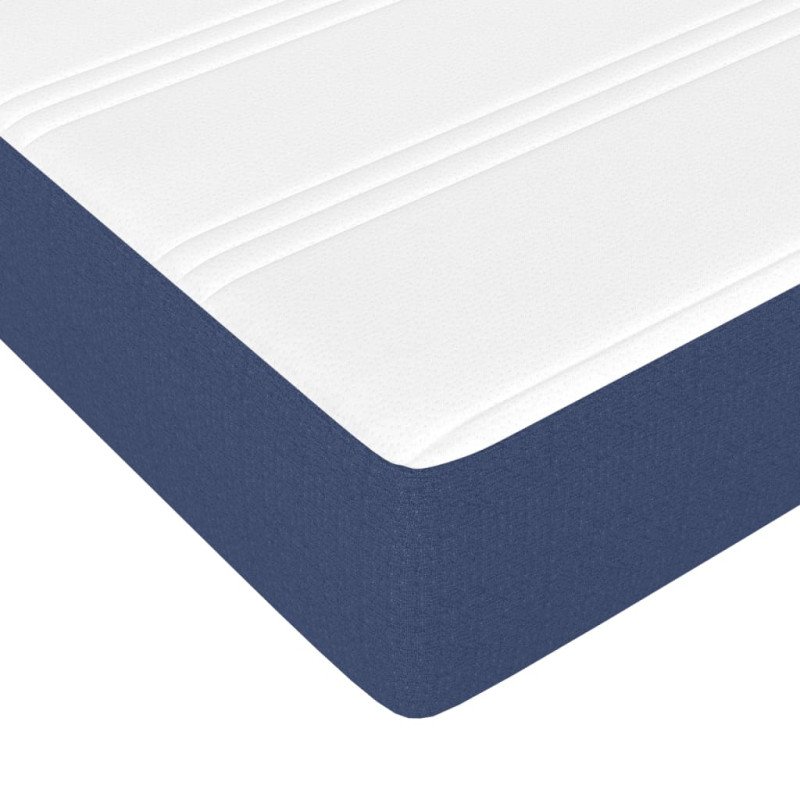 vidaXL Matrac s taštičkovými pružinami modrý 120x200x20 cm látka