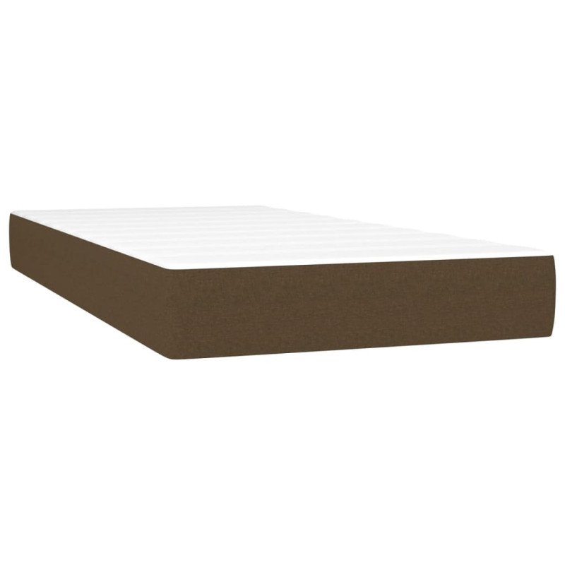 vidaXL Matrac s taštičkovými pružinami tmavohnedý 90x200x20 cm látka