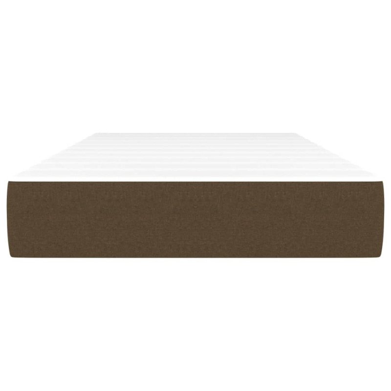 vidaXL Matrac s taštičkovými pružinami tmavohnedý 90x200x20 cm látka