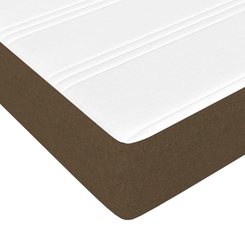 vidaXL Matrac s taštičkovými pružinami tmavohnedý 90x200x20 cm látka