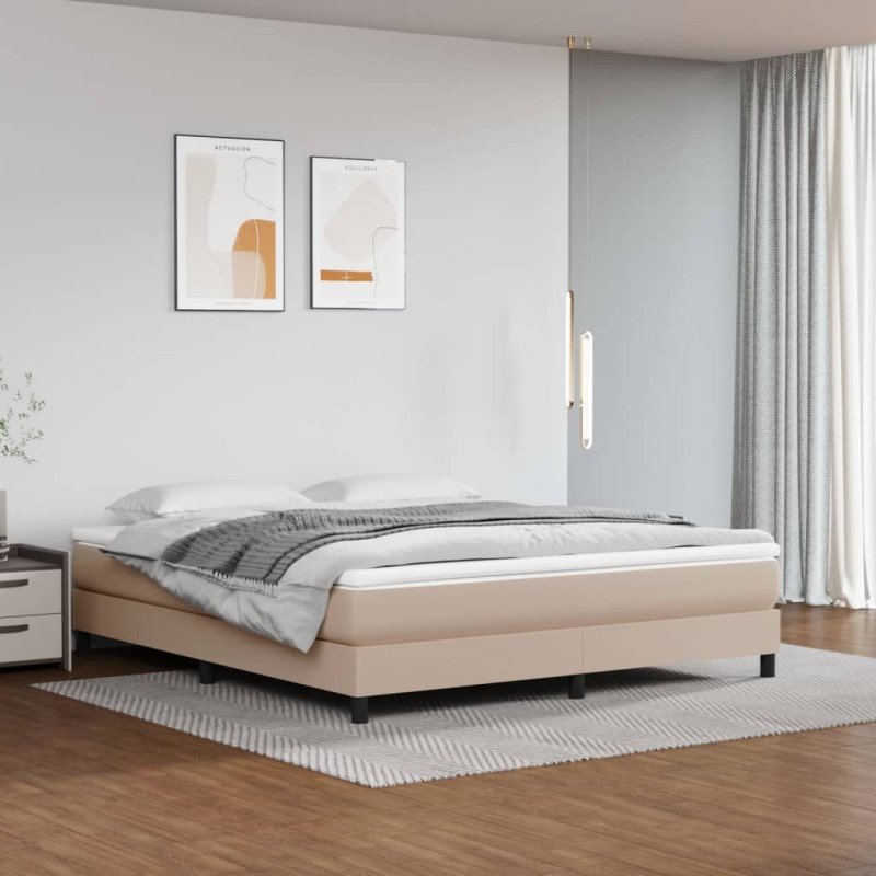 vidaXL Matrac s taštičkovými pružinami kávový 180x200x20 cm umelá koža