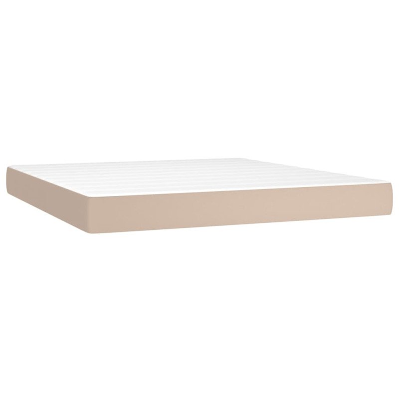 vidaXL Matrac s taštičkovými pružinami kávový 180x200x20 cm umelá koža