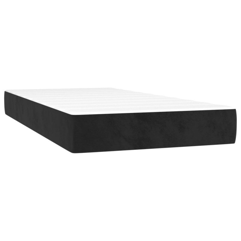 vidaXL Matrac s taštičkovými pružinami čierny 80x200x20 cm zamat