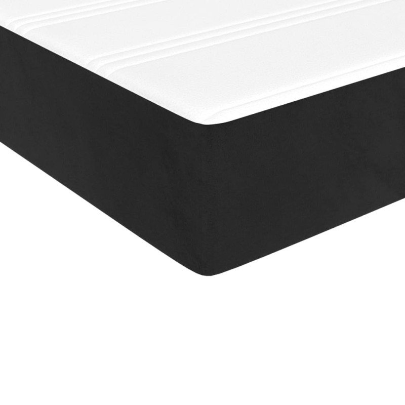 vidaXL Matrac s taštičkovými pružinami čierny 80x200x20 cm zamat