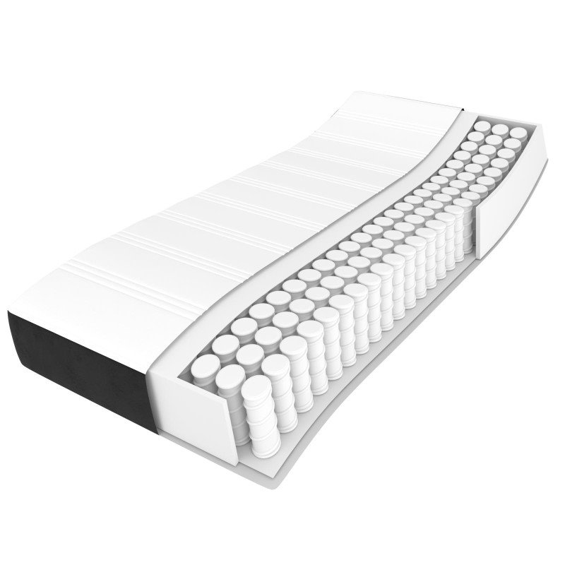 vidaXL Matrac s taštičkovými pružinami čierny 80x200x20 cm zamat