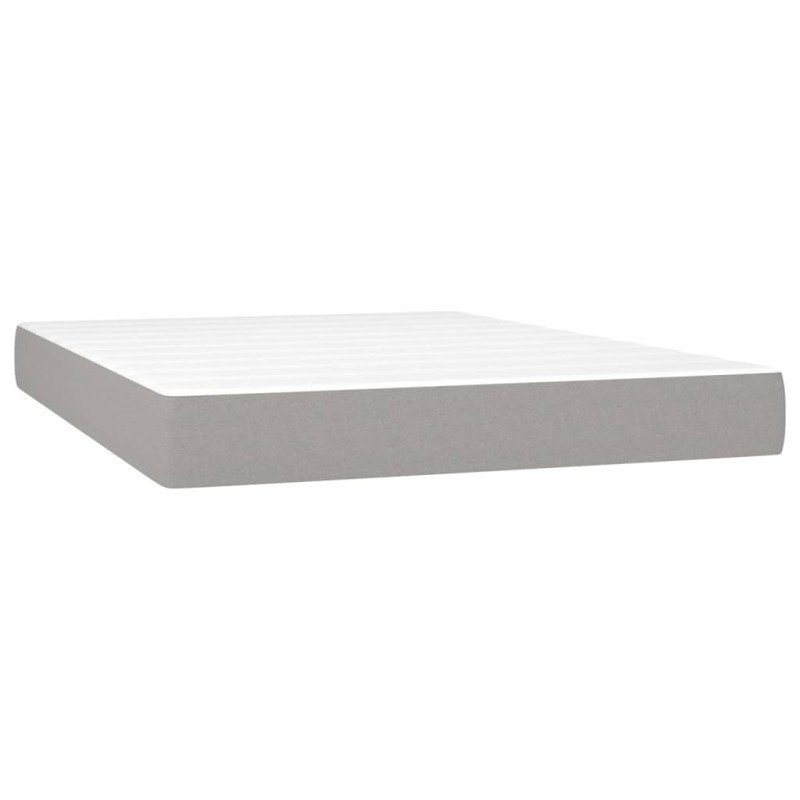 vidaXL Matrac s taštičkovými pružinami bledosivý 140x190x20 cm látka